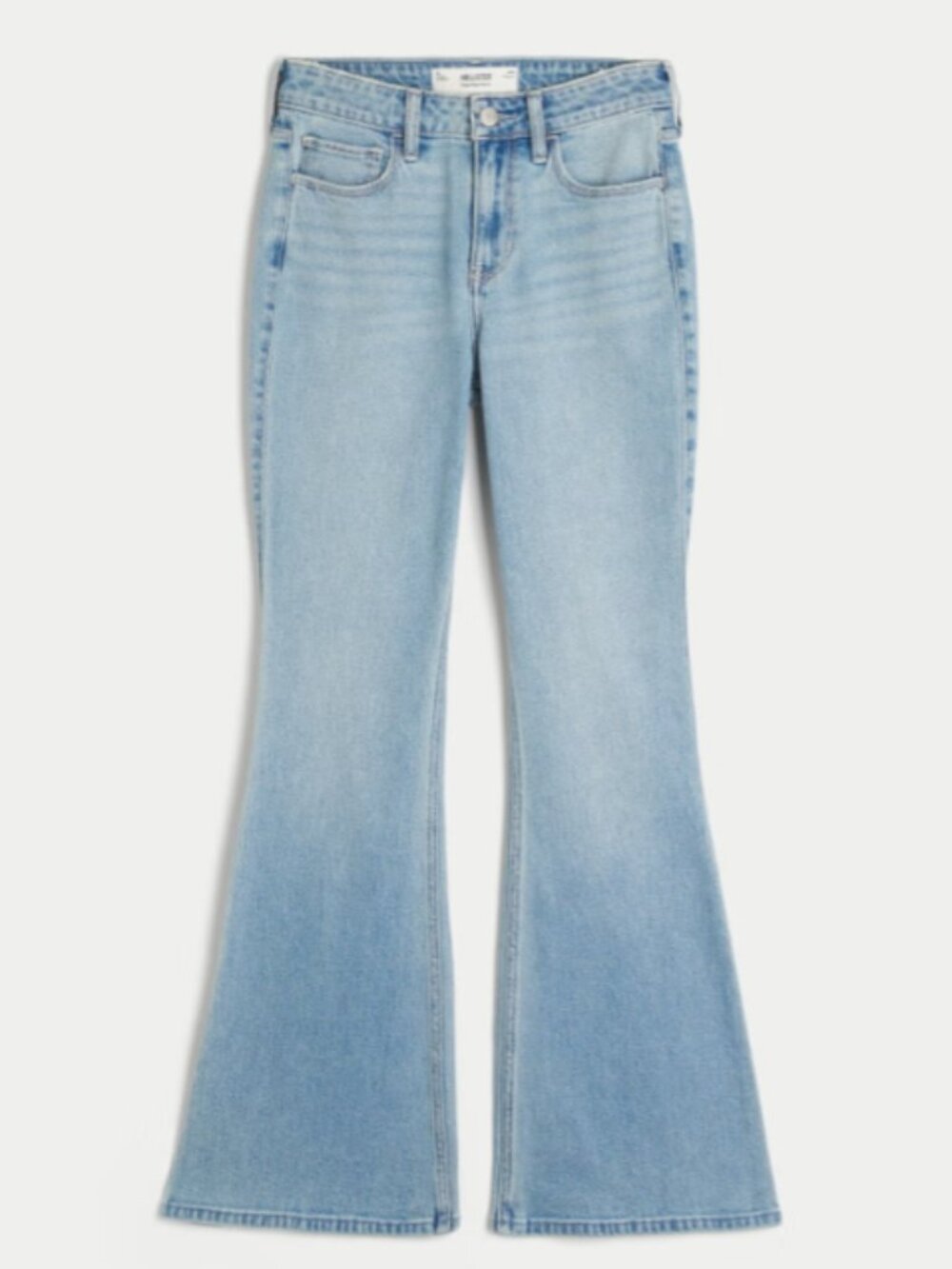 Hollister High-Rise Light Wash Flare Jeans Size 0 NEW